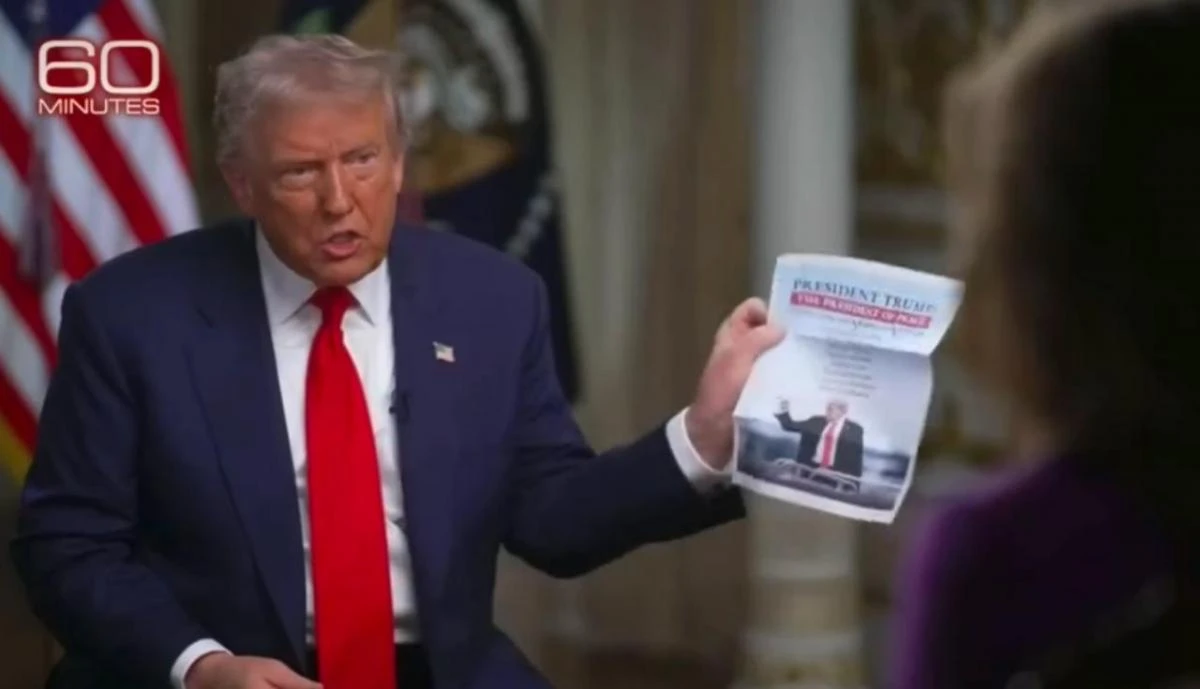 Трамп приніс на інтерв’ю роздруківку зі списком війн, які, за його словами, завершив