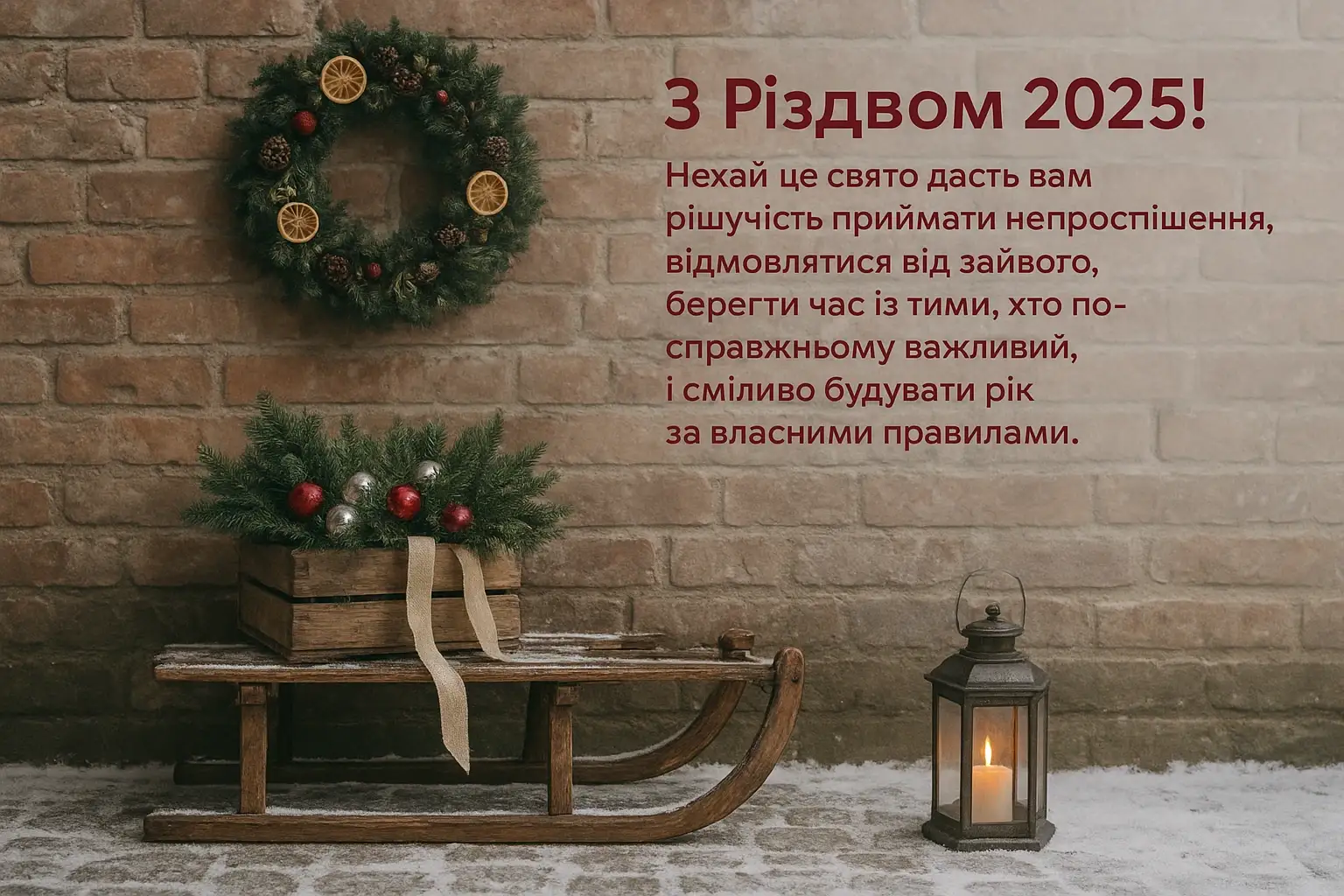 Привітання з Різдвом 2025