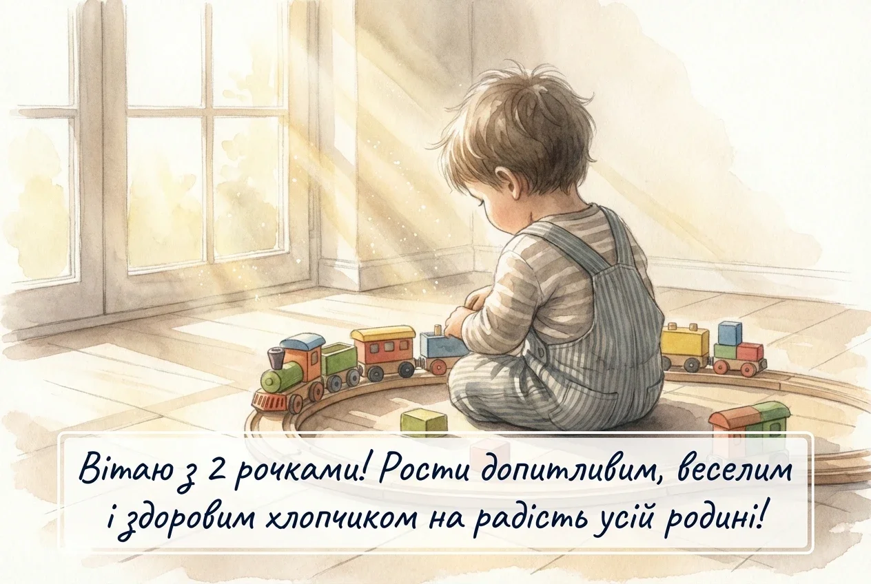 з днем народження 2 роки хлопчику