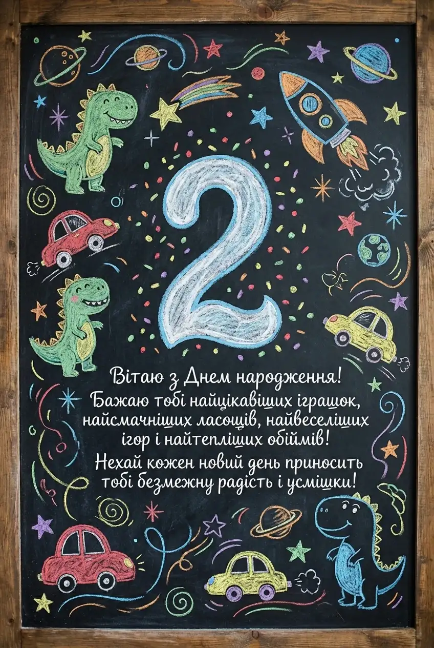 з днем народження 2 роки хлопчику