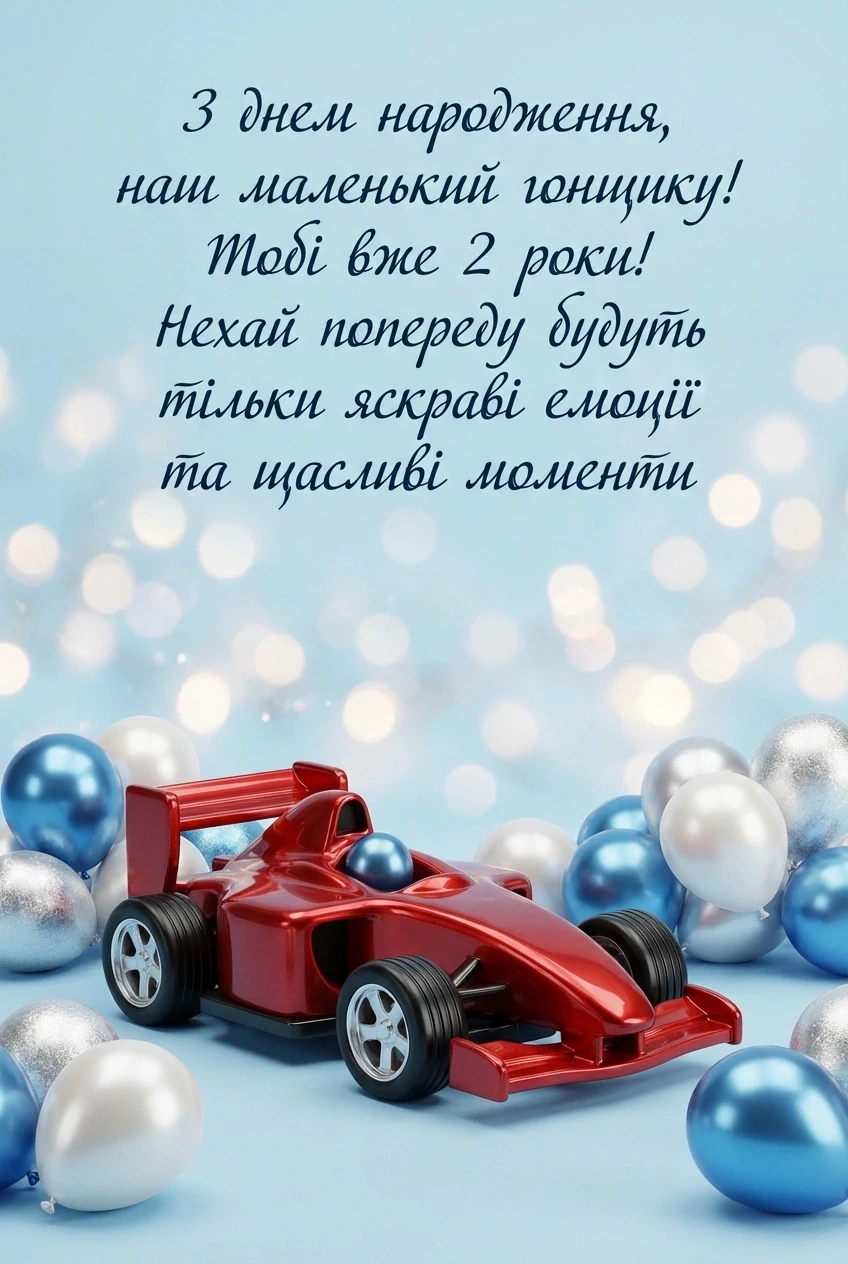 з днем народження 2 роки хлопчику