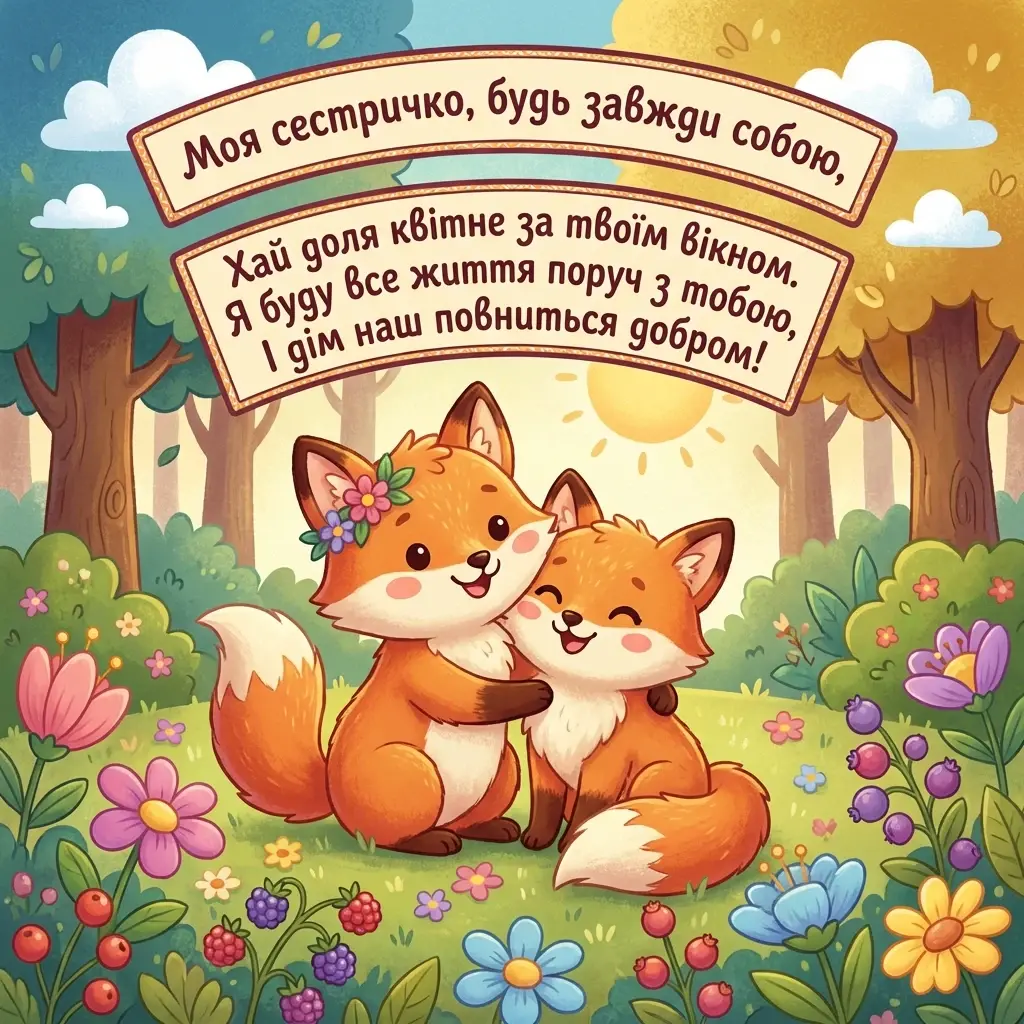 привітання з днем народження сестрі своїми словами