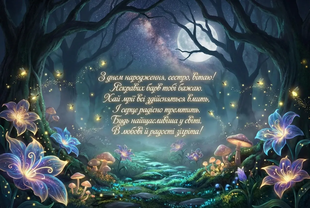 привітання з днем народження сестрі своїми словами