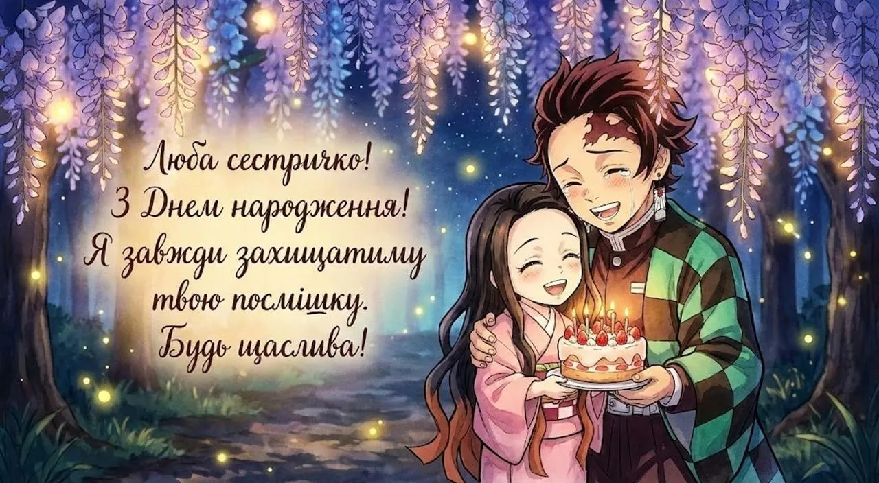 Привітання сестрі з днем народження своїми словами