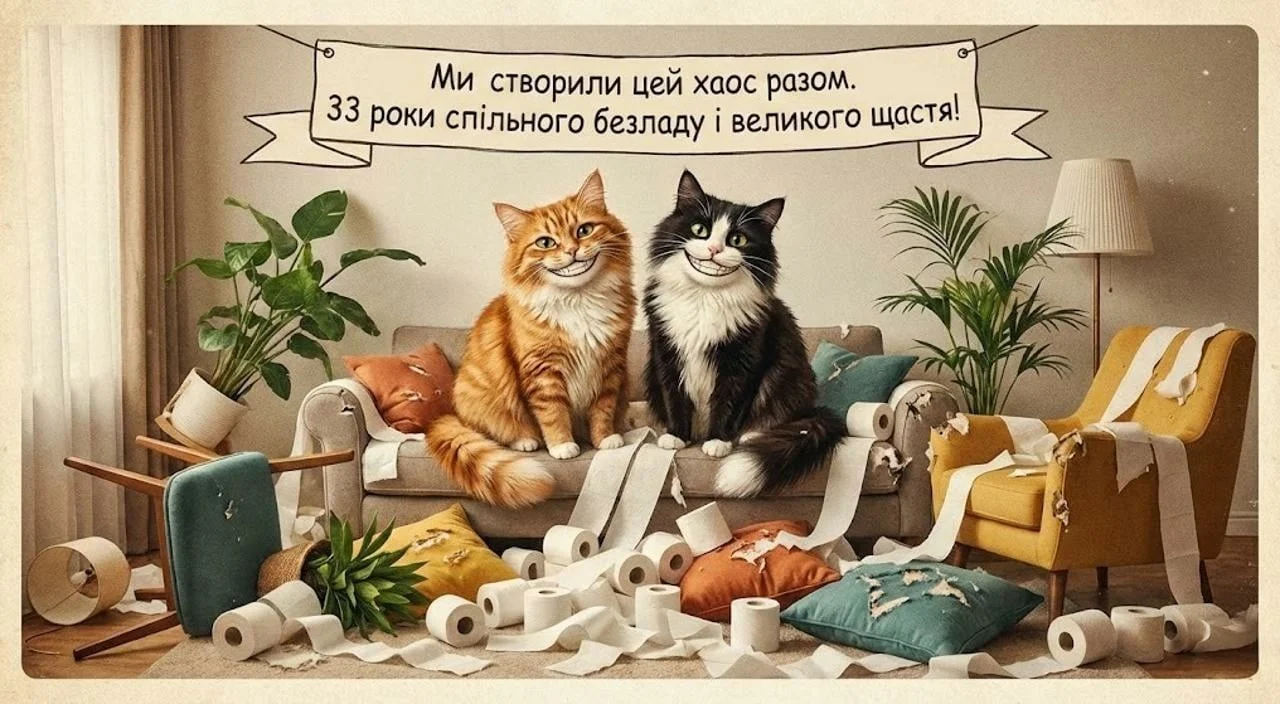 Привітання з 33 роками весілля