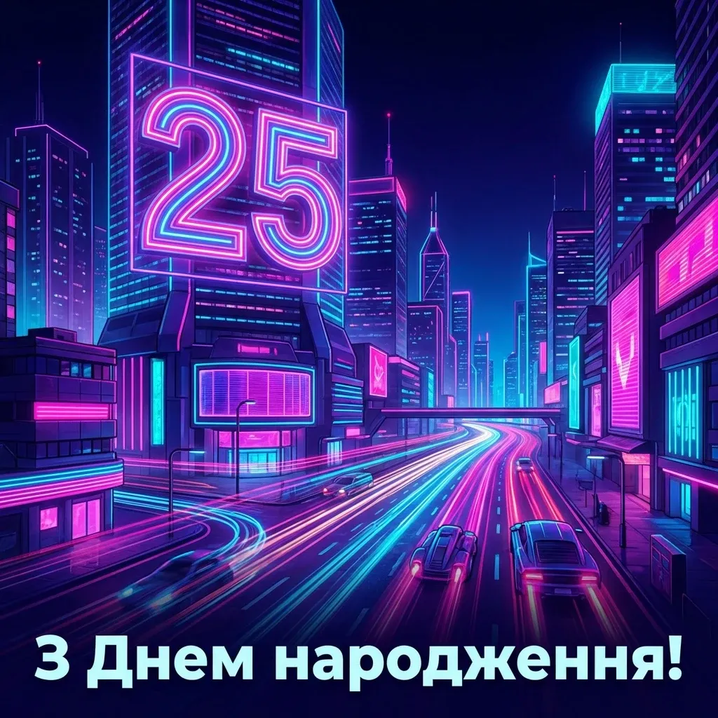 з днем народження 25 років