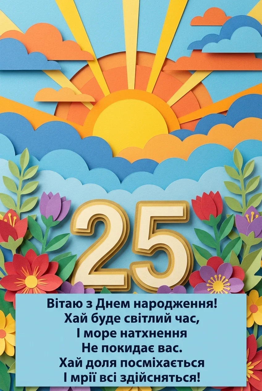 з днем народження 25 років