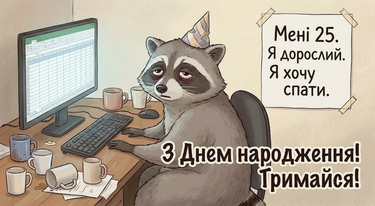 Привітання з днем народження на 25 років