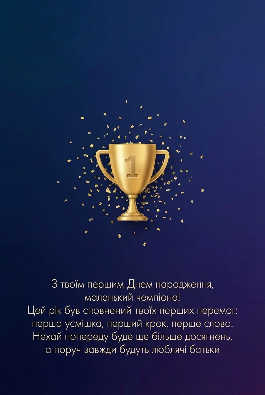 хлопчику привітання з днем народження дитини 1 рік