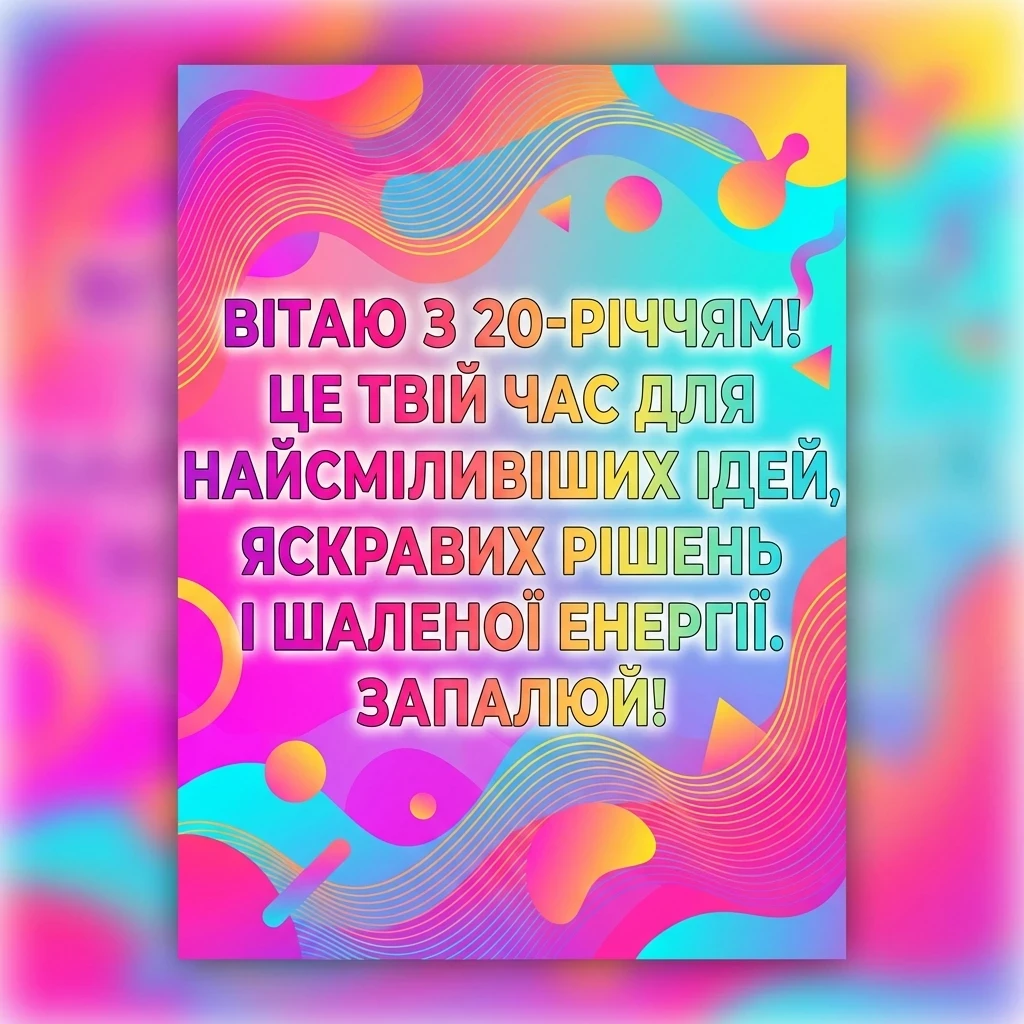 з днем народження 20 років дівчині