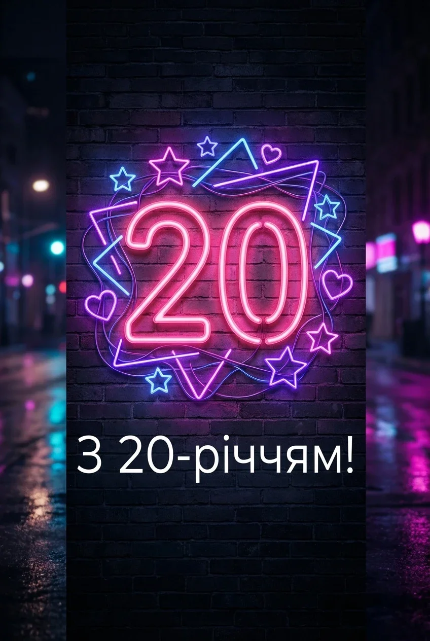 з днем народження 20 років дівчині