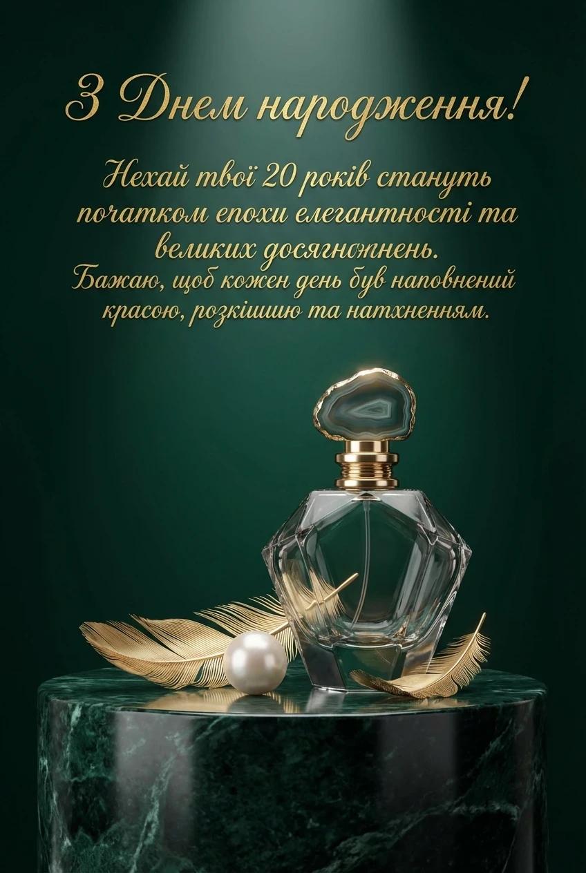 з днем народження 20 років дівчині