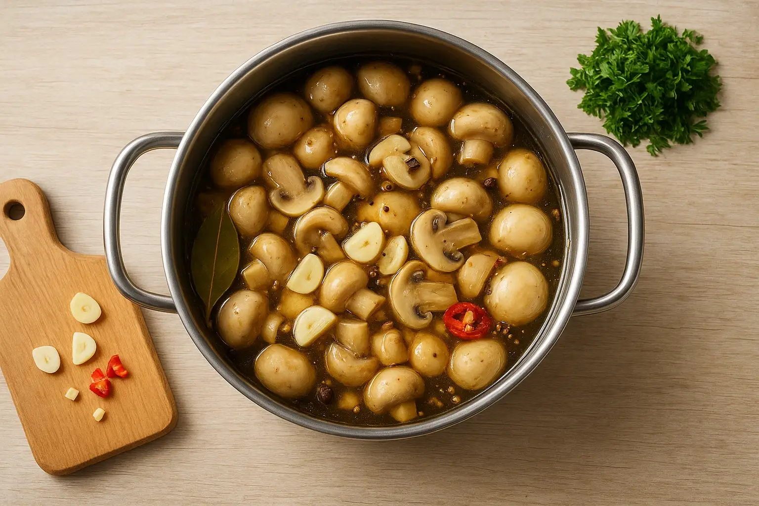 рецепт маринованих шампіньйонів з часником