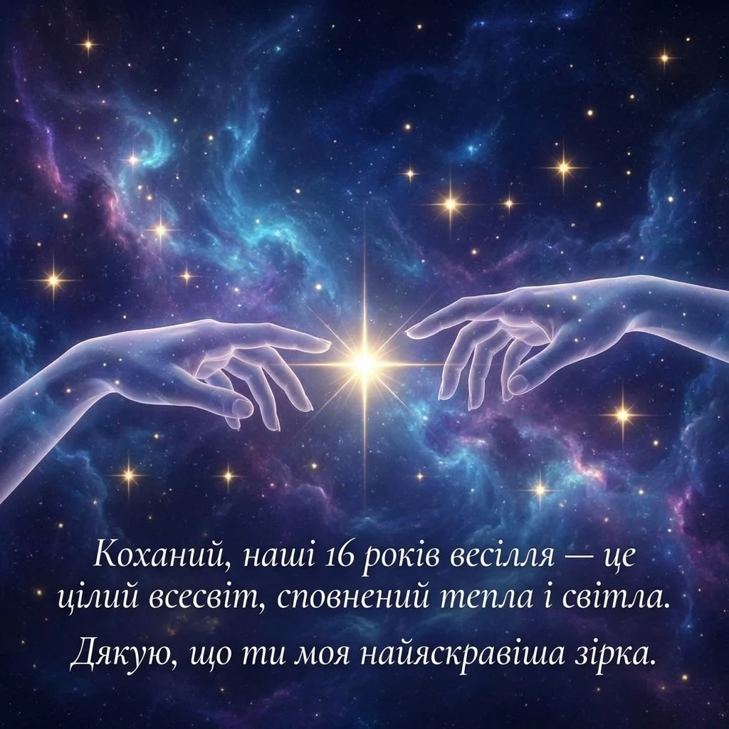 16 років весілля привітання для чоловіка