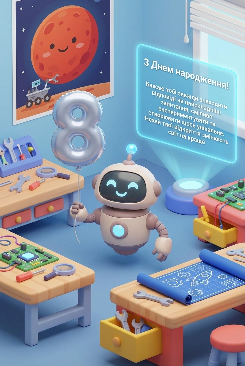 з днем народження хлопчика 8 років
