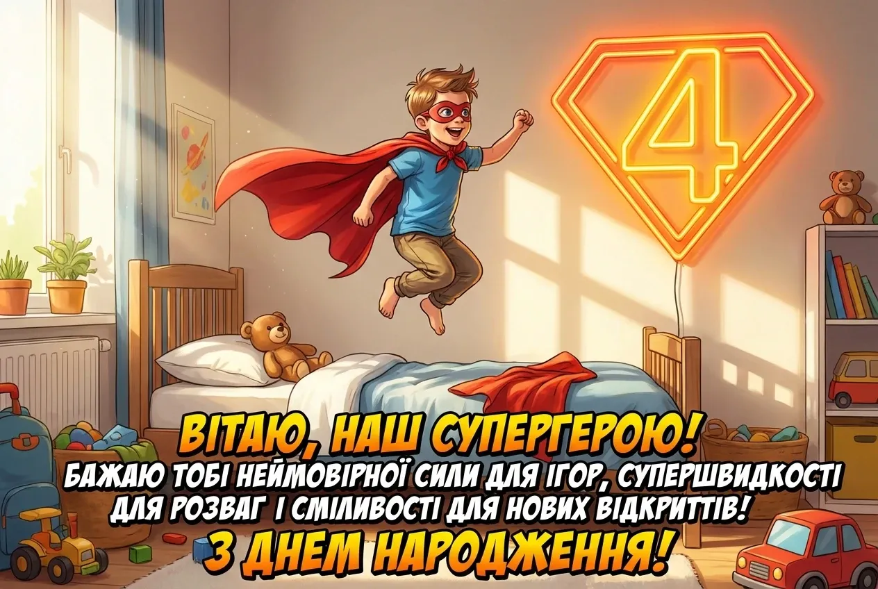 з днем народження 4 роки хлопчику