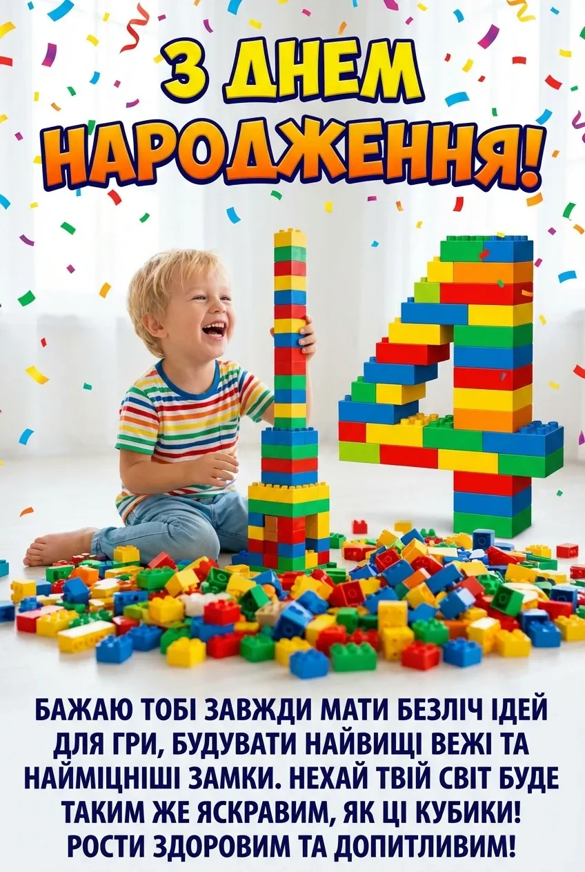 з днем народження 4 роки хлопчику