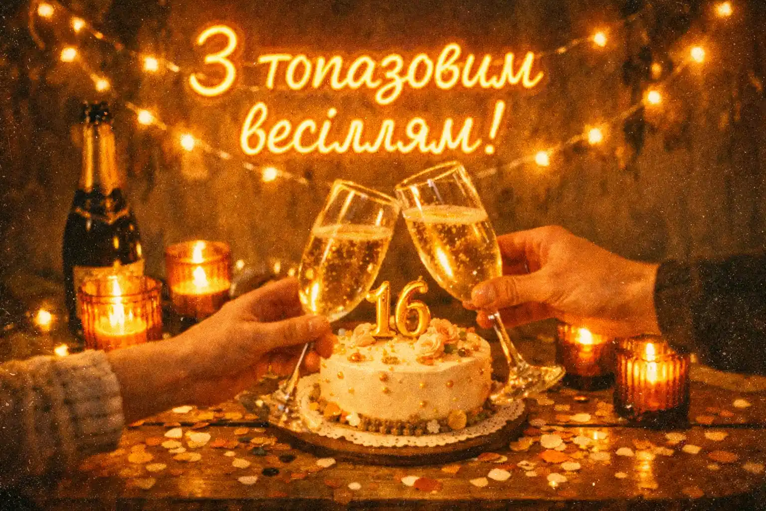 Привітання з 16 роками весілля для чоловіка