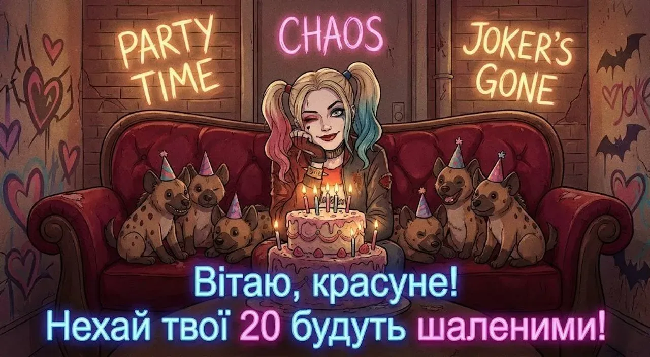 Привітання з днем народження дівчині на 20 років
