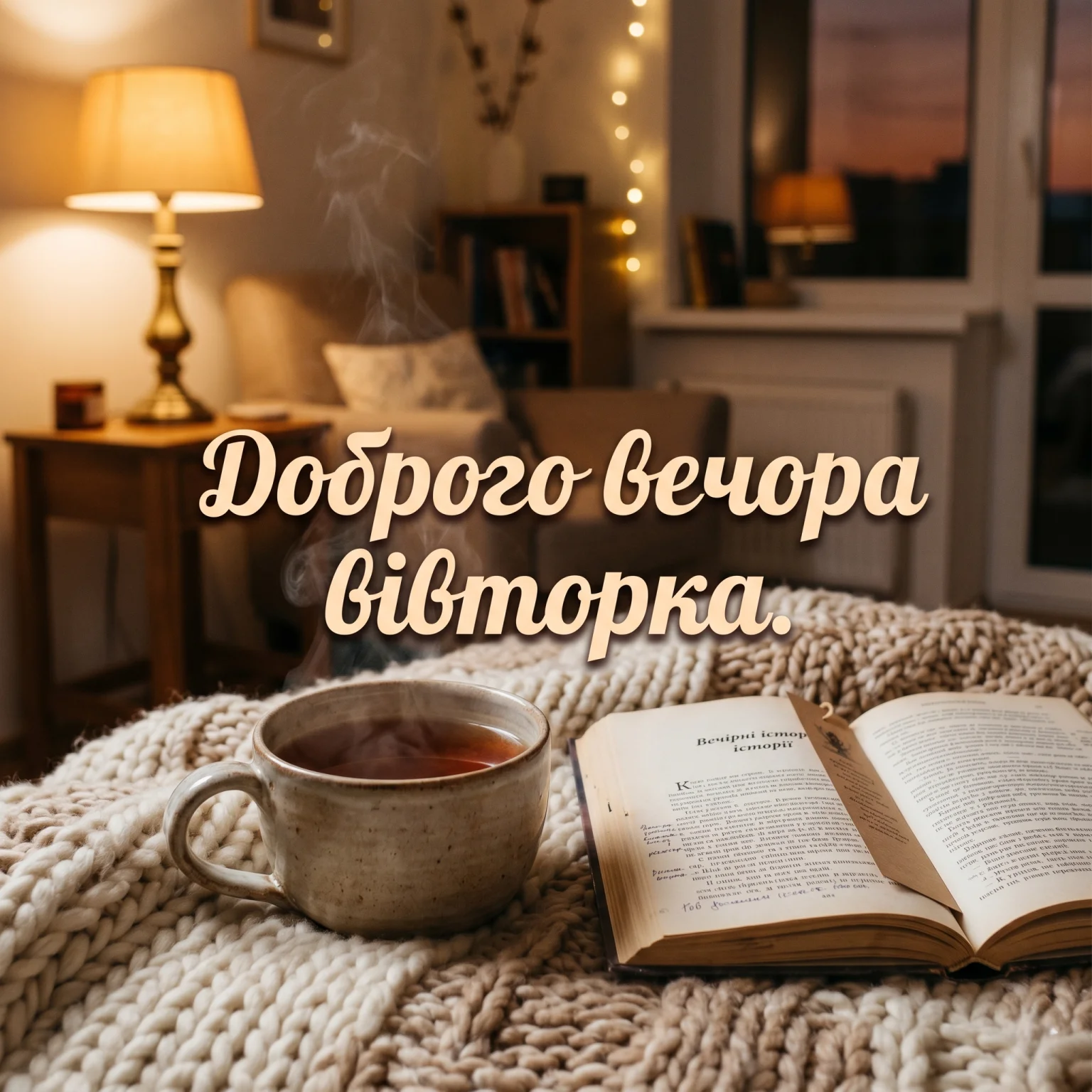 Доброго вечора вівторка: найтепліші побажання та затишні картинки для гарного настрою