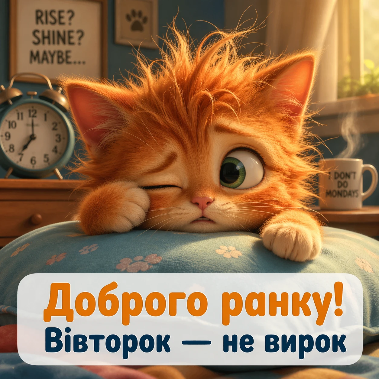 Листівки доброго ранку вівторка: душевна добірка для гарного настрою та бадьорості
