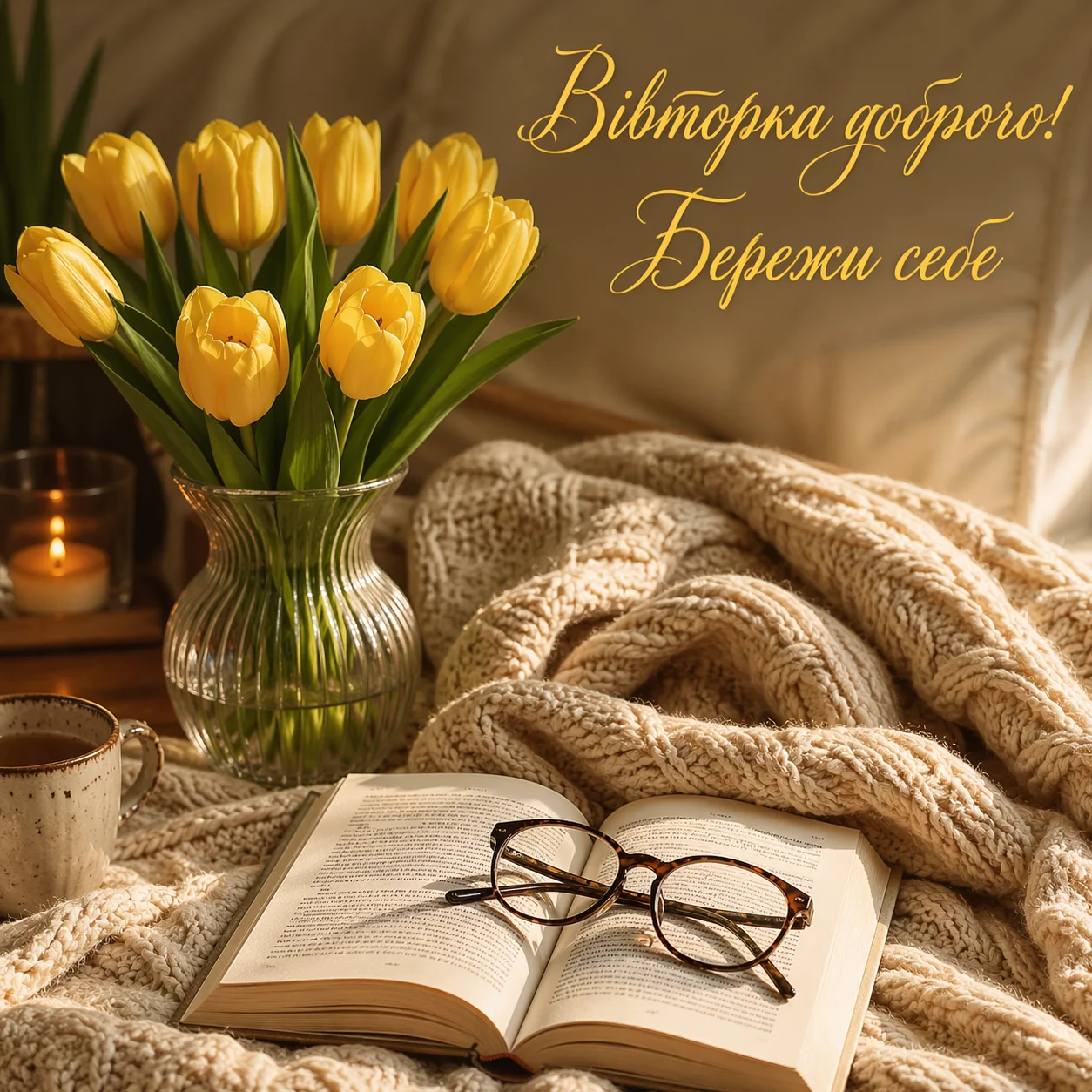 Листівки доброго ранку вівторка: душевна добірка для гарного настрою та бадьорості