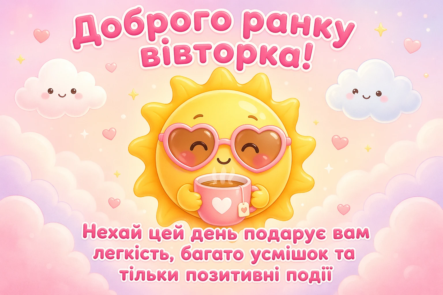 Листівки доброго ранку вівторка: душевна добірка для гарного настрою та бадьорості
