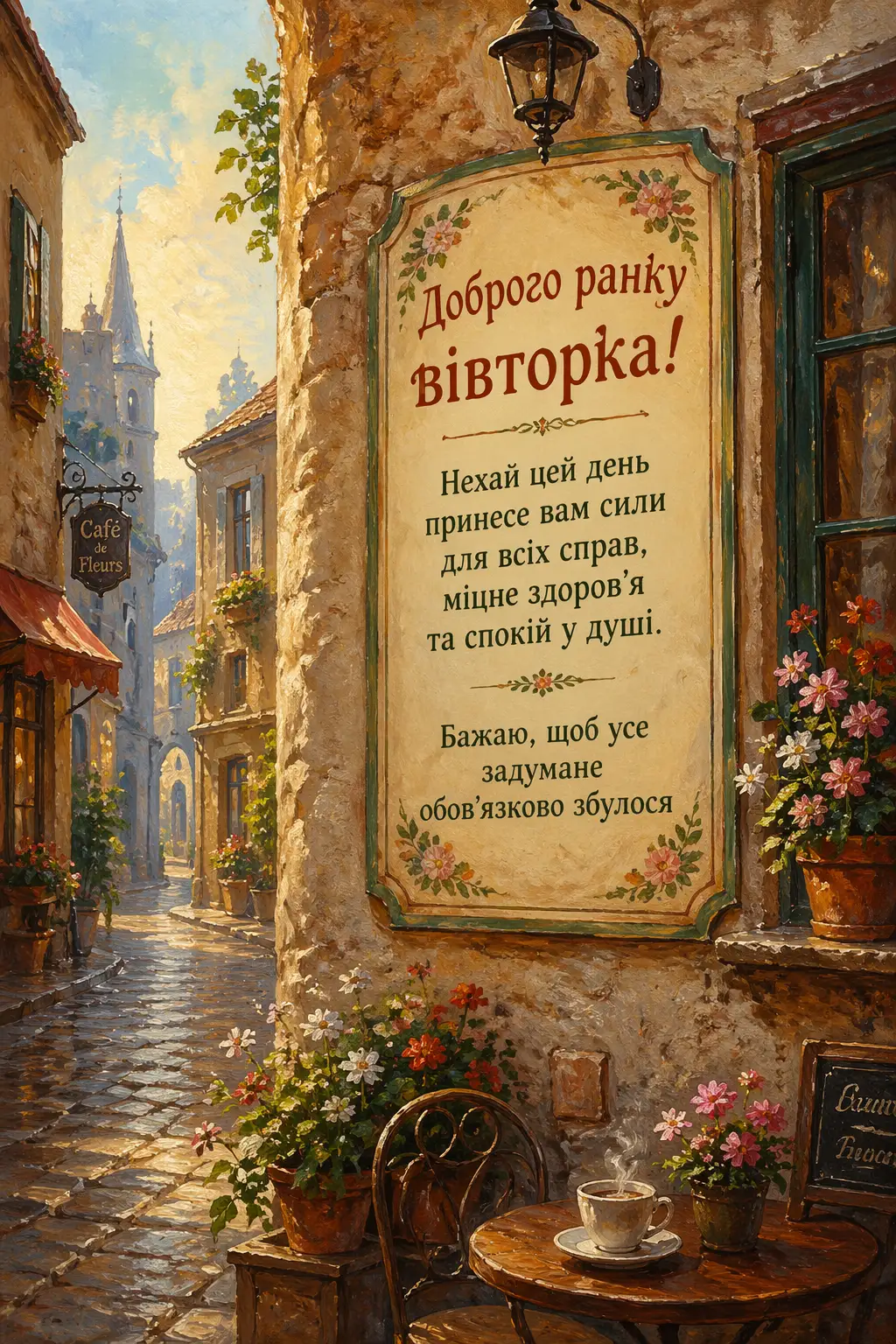 Листівки доброго ранку вівторка: душевна добірка для гарного настрою та бадьорості