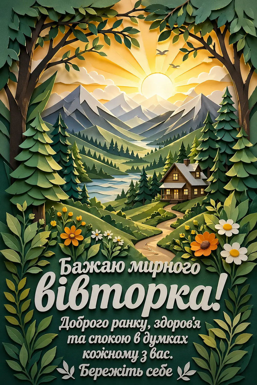 Листівки доброго ранку вівторка: душевна добірка для гарного настрою та бадьорості