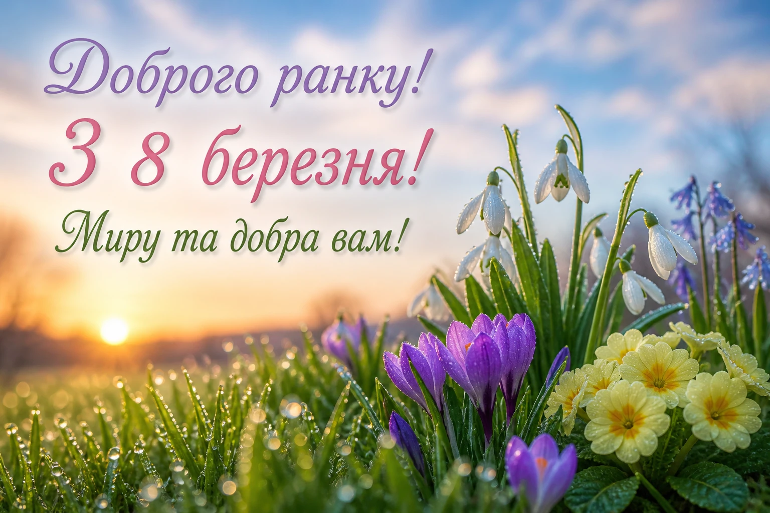 Доброго ранку, з 8 березня: щирі вітання та красиві листівки для особливого настрою