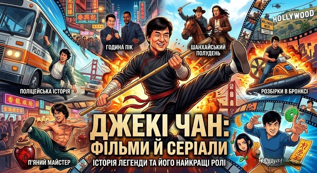 Повний список фільмів і серіалів Джекі Чана