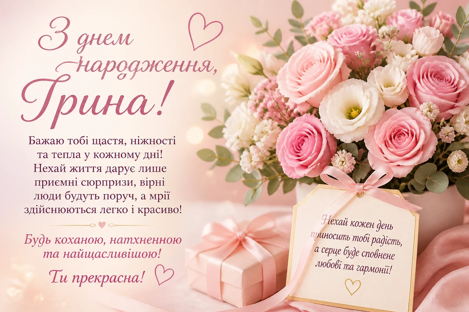 Привітання з днем народження для Ірини