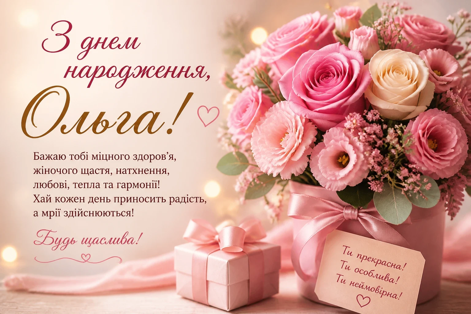 З днем народження для Ольги