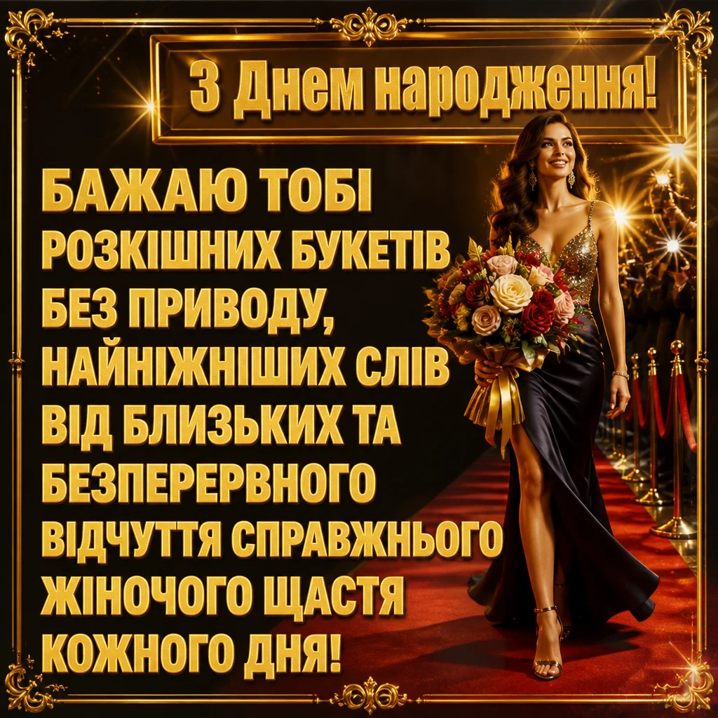 вишукані листівки з днем народження жінці