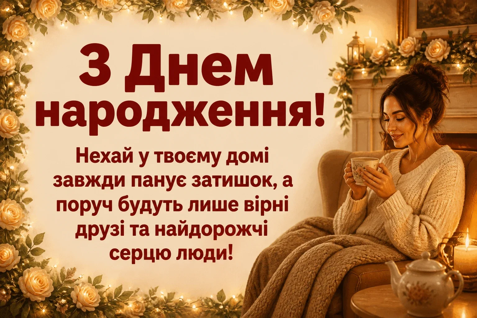 вишукані листівки з днем народження жінці