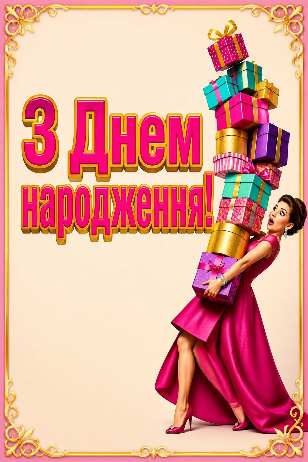 вишукані листівки з днем народження жінці