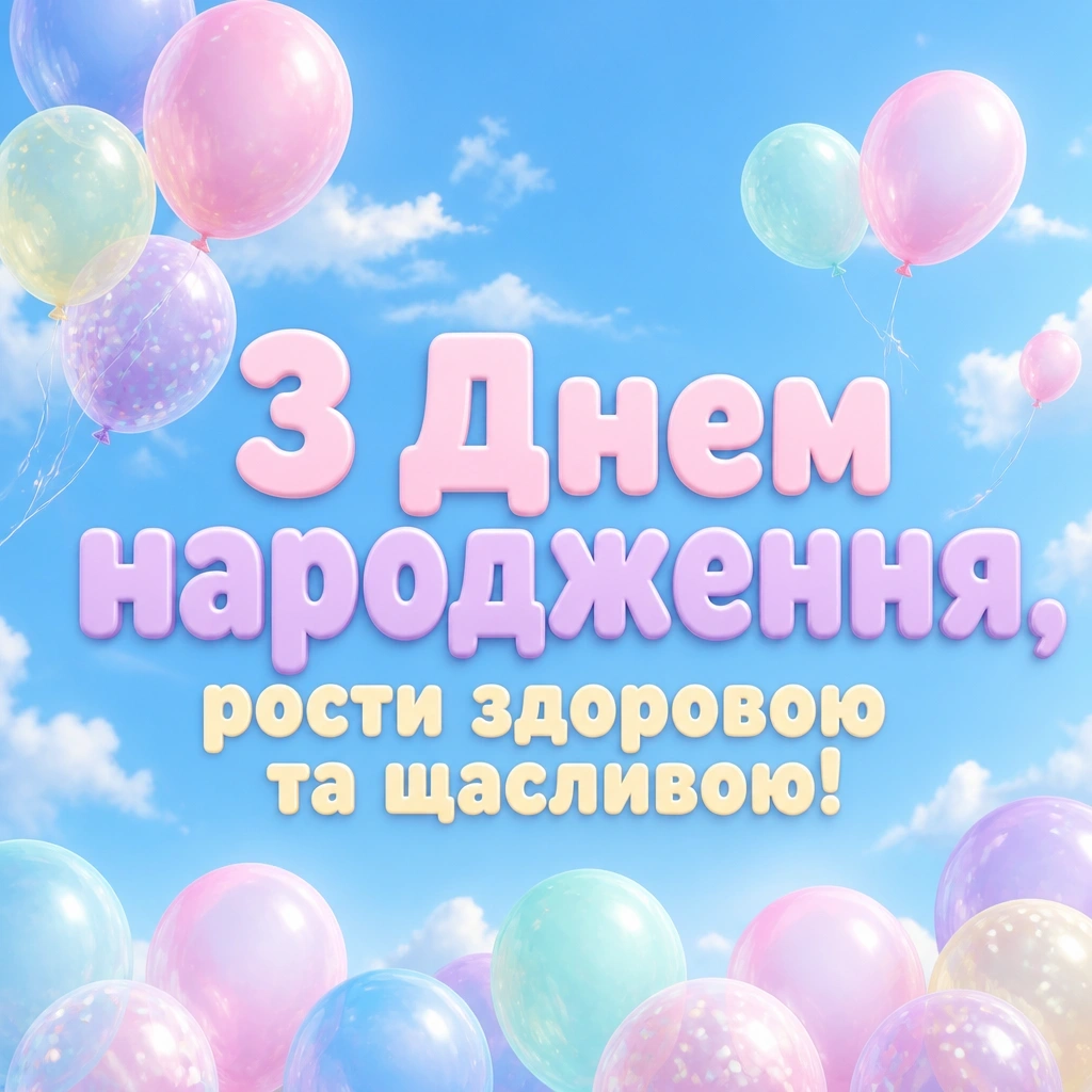 вітання з днем народження дівчинці