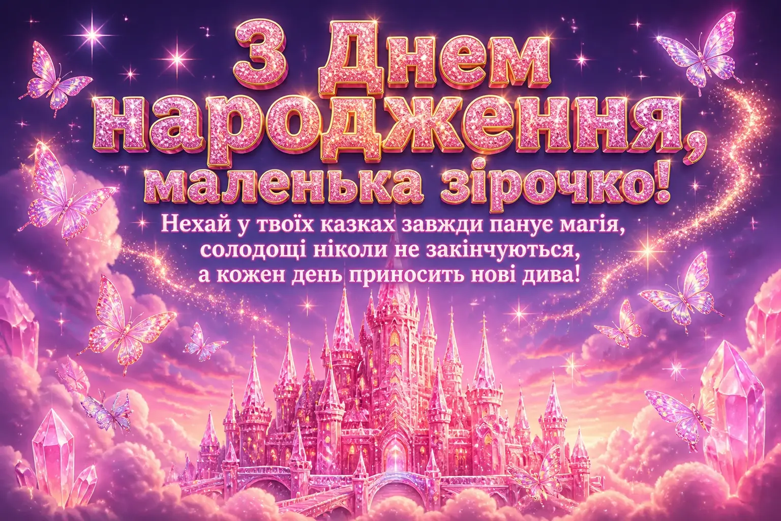 вітання з днем народження дівчинці