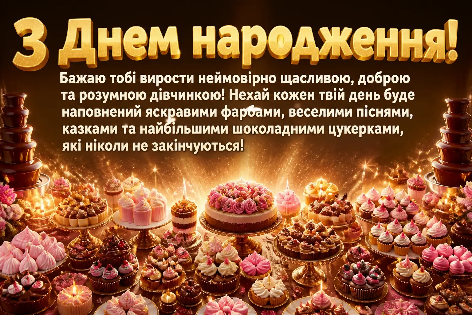 вітання з днем народження дівчинці
