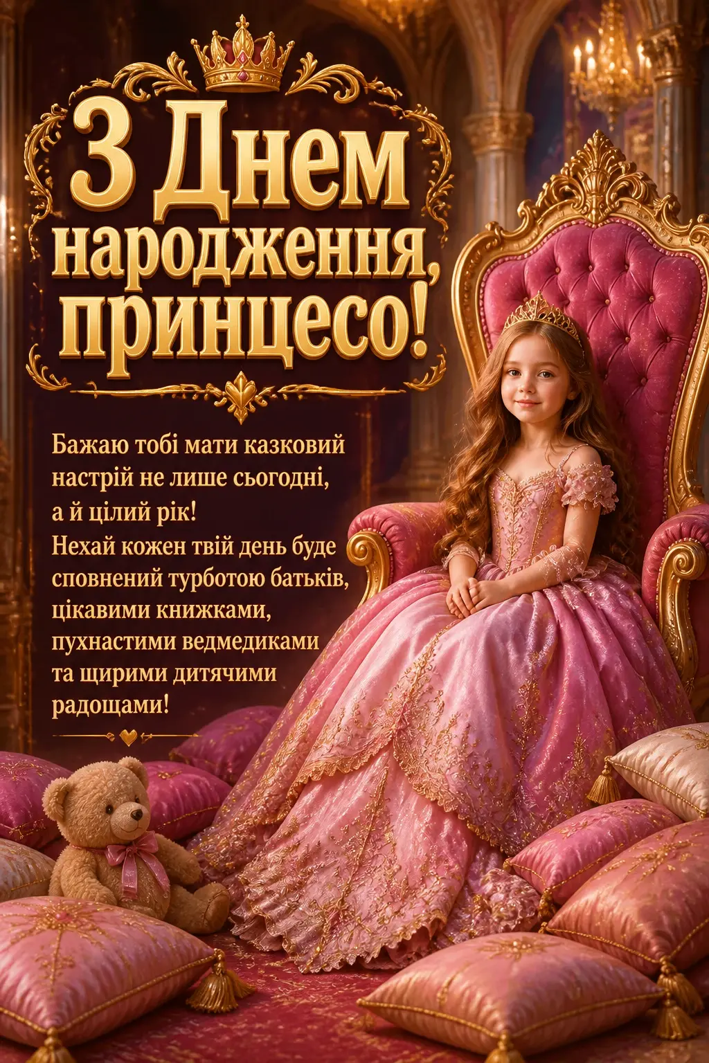 вітання з днем народження дівчинці