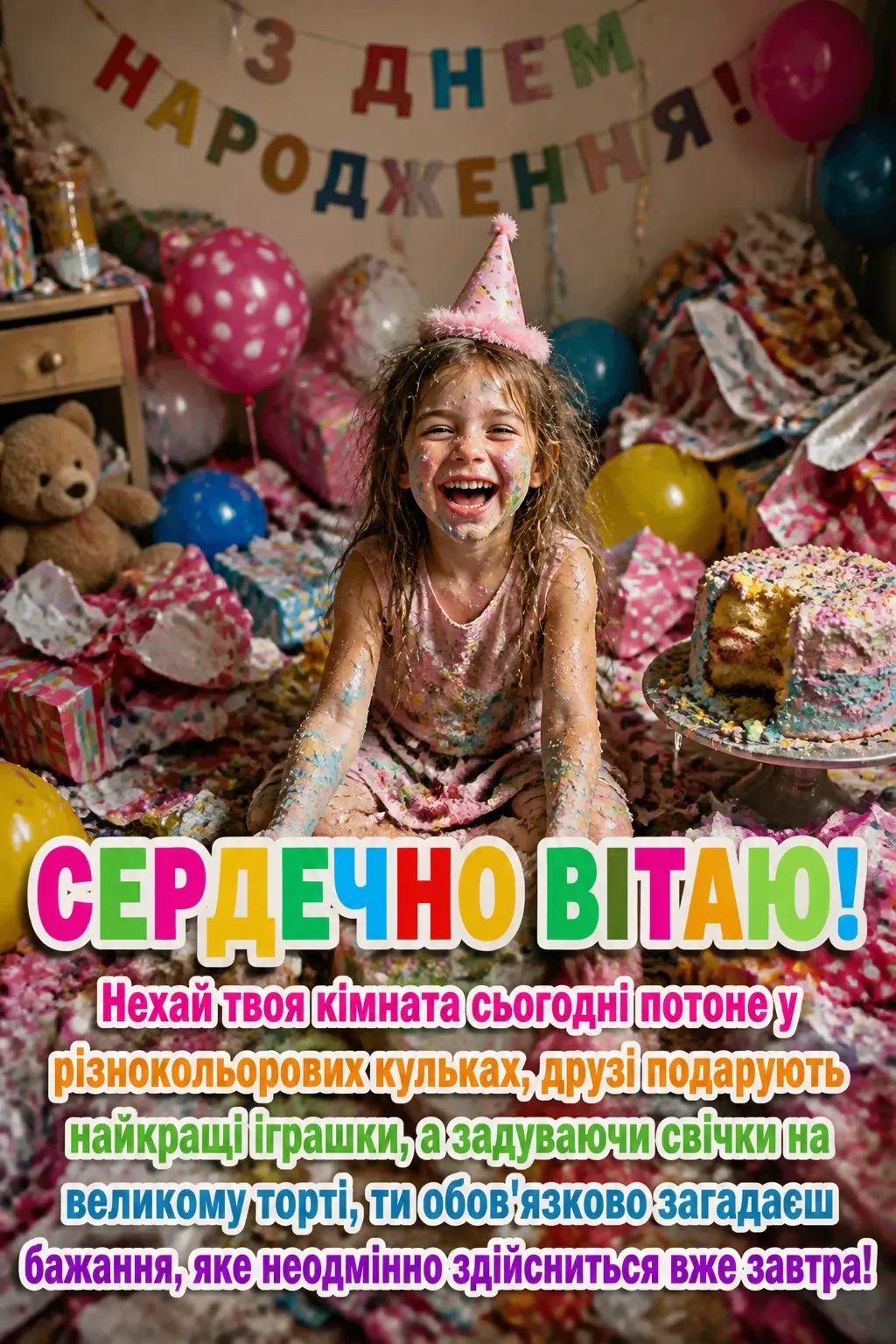 вітання з днем народження дівчинці