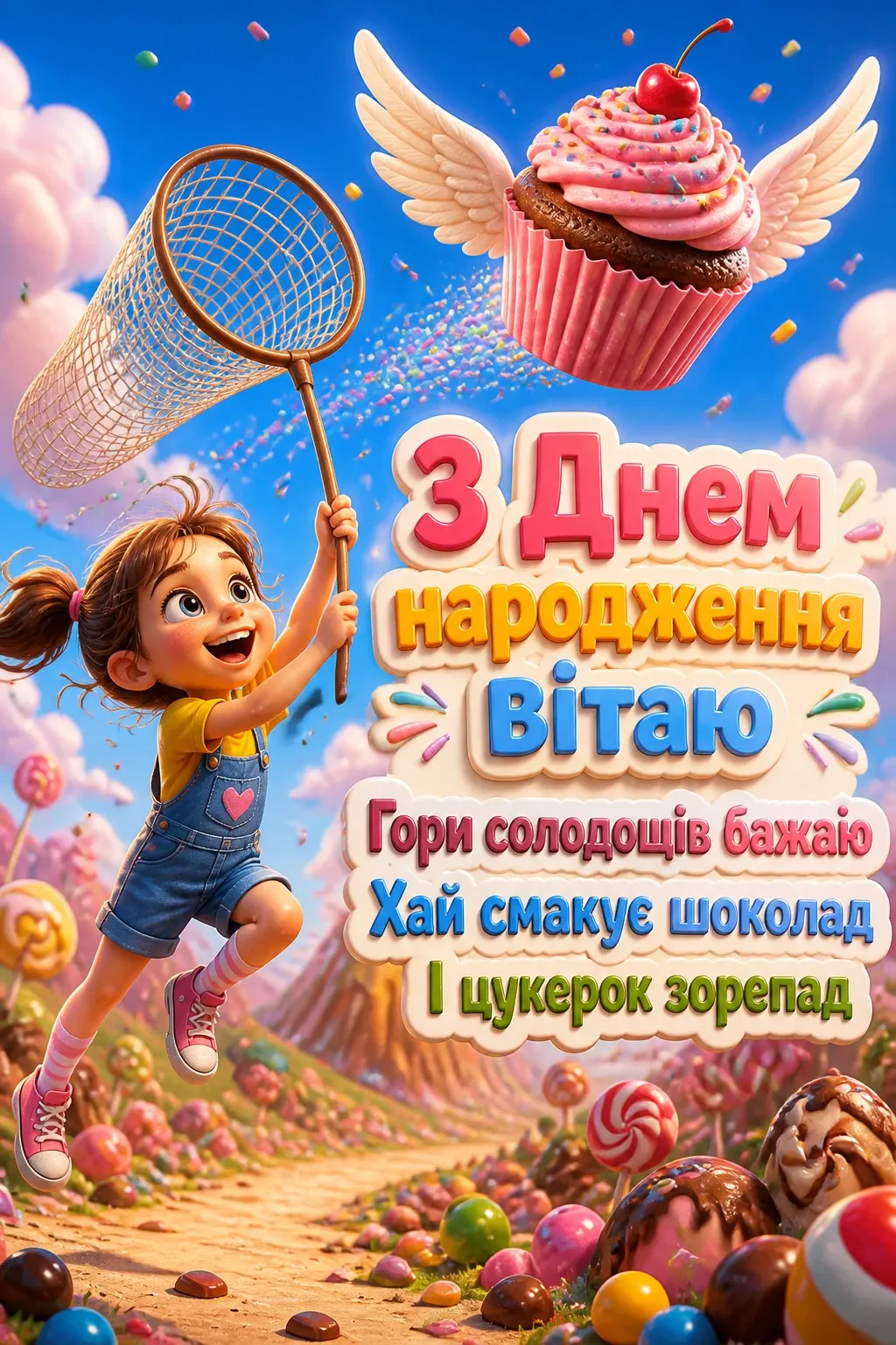 вітання з днем народження дівчинці