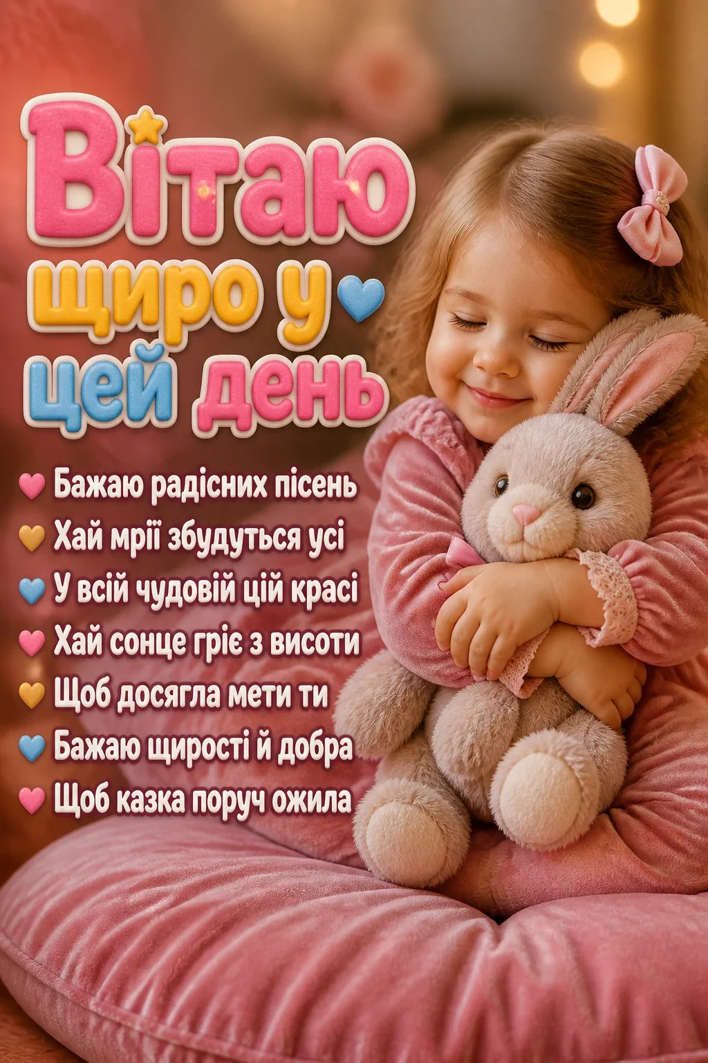 вітання з днем народження дівчинці