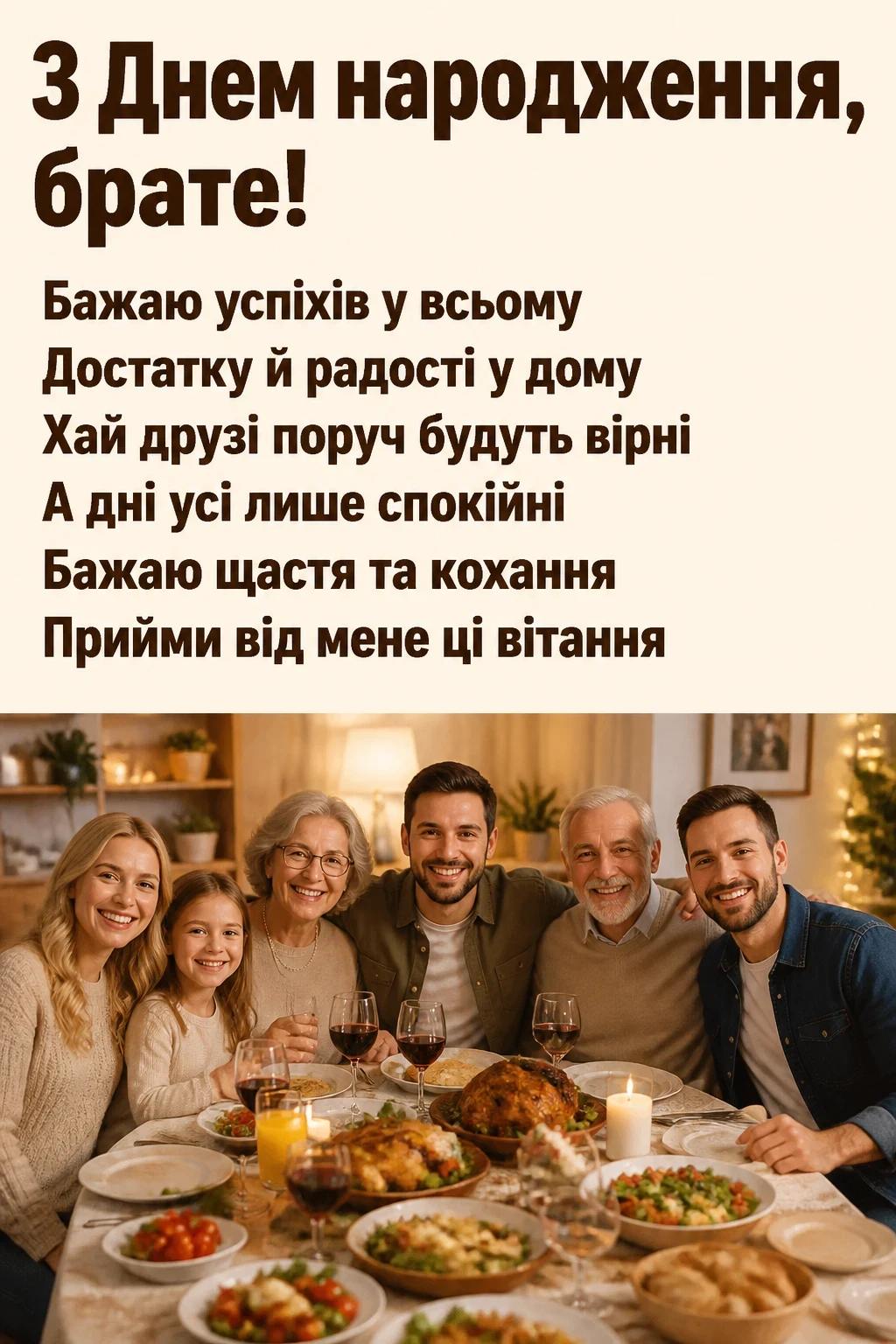 привітання брата з днем народження