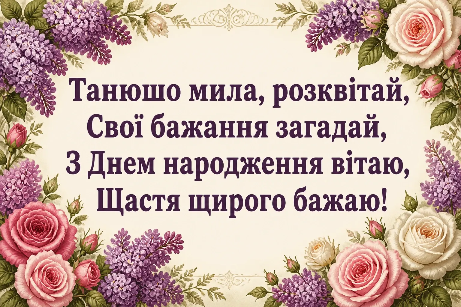 з днем народження танюша