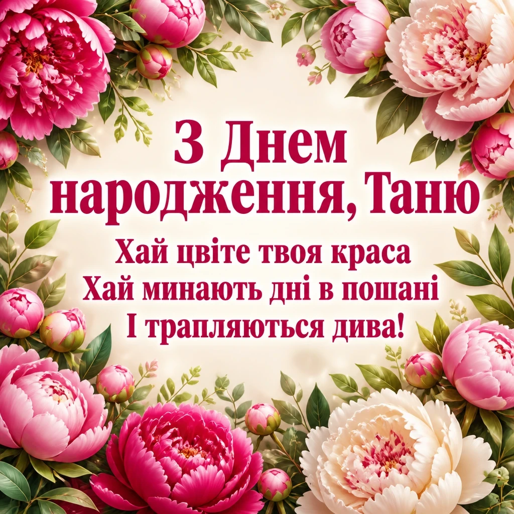 з днем народження таня