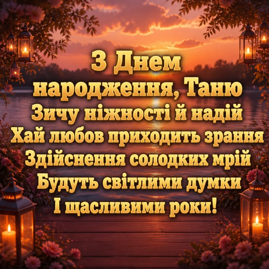 з днем народження таня
