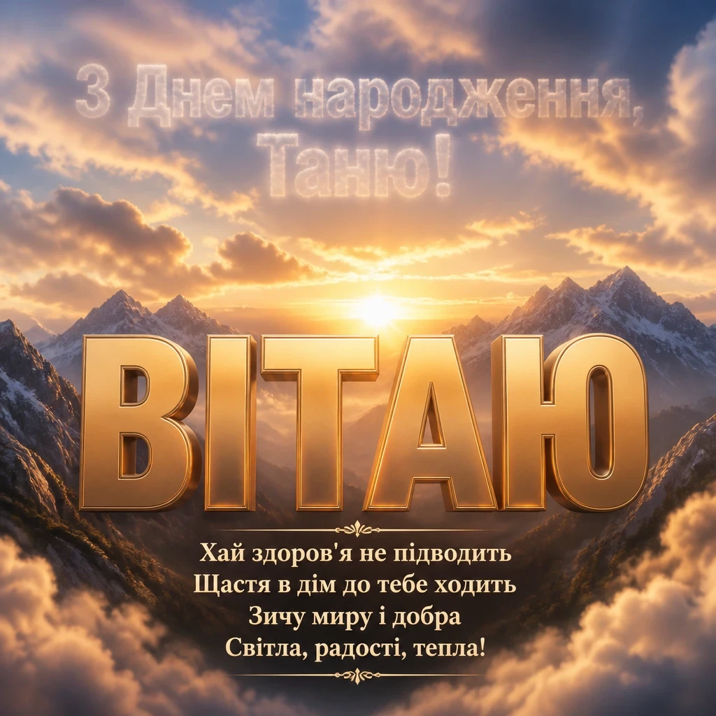 з днем народження таня