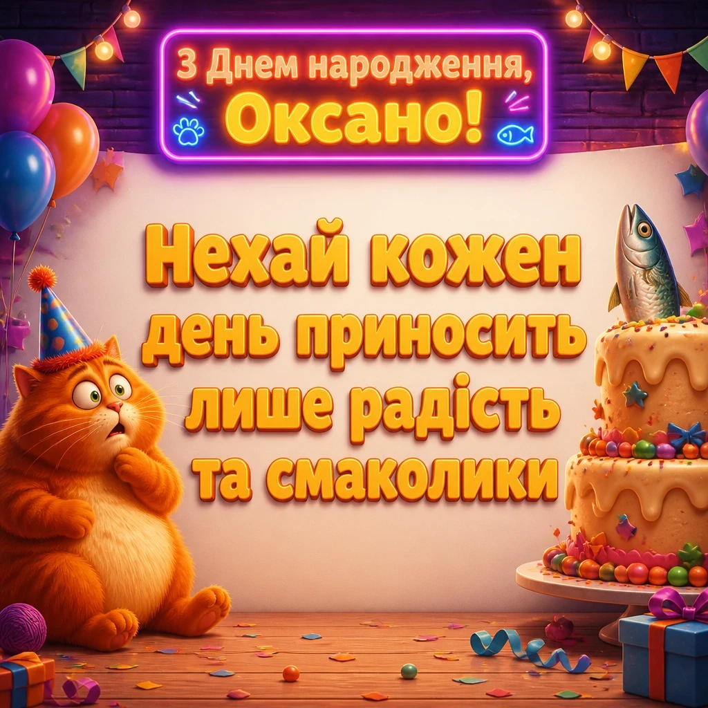 з днем народження оксана