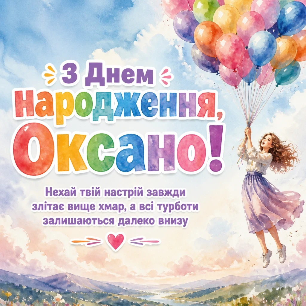 з днем народження оксана